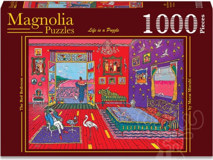 Puzzle Magnolia Czerwona sypialnia 1000 elementów