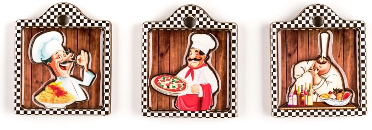 Magnesy Chefs – zestaw 3 szt., mix dekorów