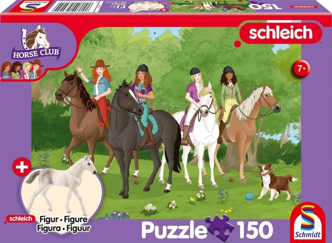 Puzzle Schmidt Schleich – wycieczka do przyrody 150 elementów + figurka