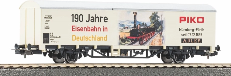 Piko kryty wagon towarowy H0 edycja limitowana 190 lat kolei