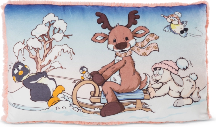 Poduszka NICI Winter Friends zielona 43 × 25 cm