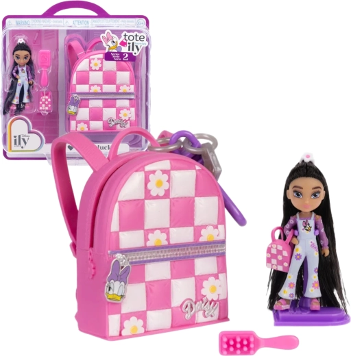 Disney ILY 4Ever Tote-ily Teenies modna mini laleczka z motywem Daisy i akcesoriami