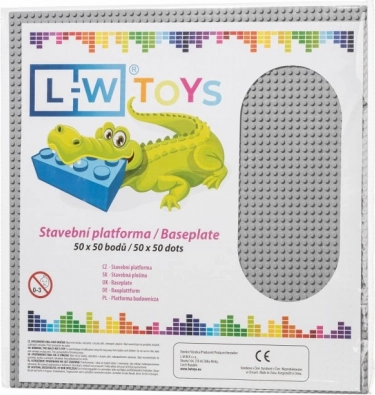 Duża płyta konstrukcyjna 50×50 wypustek – szara (kompatybilna z LEGO)