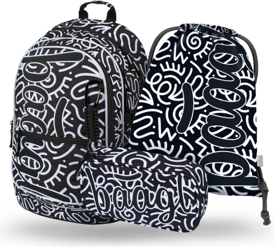 Baagl szkolny zestaw Core Element – plecak, piórnik i worek