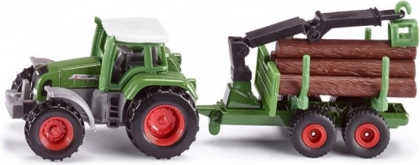 Siku Farmer traktor z leśną przyczepą – metalowy model