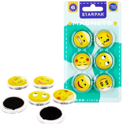 Starpak magnesy buźki 33 mm (6 szt.)