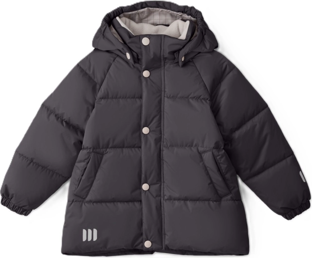LEOKID zimowa pikowana kurtka Leni Carbon Grey, rozmiar 104