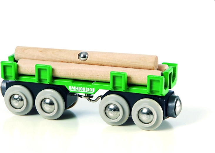 Wagon towarowy do przewozu drewna z mechanizmem magnetycznym