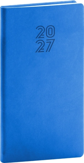 Notique kieszonkowy terminarz Aprint 2027 niebieski 9 × 15,5 cm