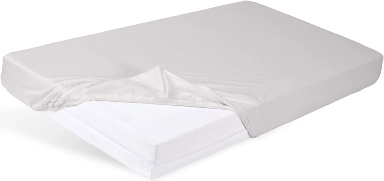 Babymatex prześcieradło z gumką jersey do łóżeczka 60 × 120 cm, jasnoszare