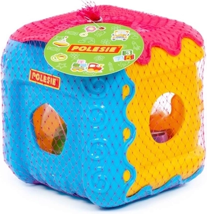 Kolorowy edukacyjny sorter w kształcie kostki