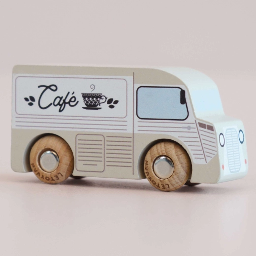 Le Toy Van drewniany samochodzik GT65 Coco – klasyczny van kawowy