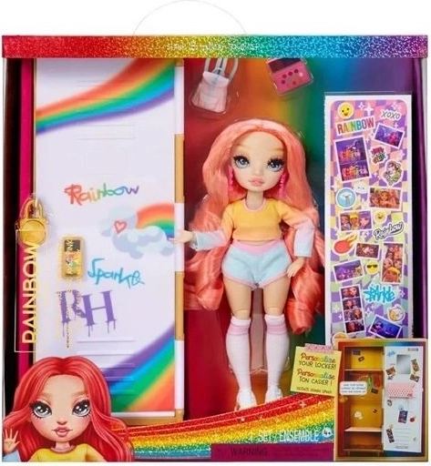 Rainbow High modna lalka z szafką szkolną i akcesoriami