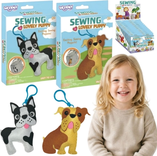 Woopie Sewing Lovely Puppy – zestaw do szycia dla dzieci (DIY breloczek piesek)