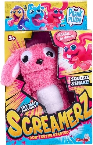 Pluszowa zabawka ScreamerZ różowy królik 30 cm