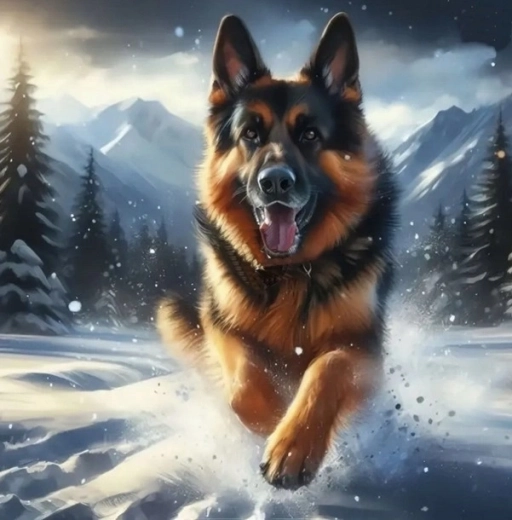 Norimpex diamentowe malowanie owieczka w śniegu 30 × 40 cm