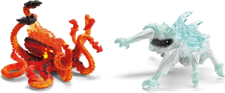 Schleich Eldrador Creatures: lodowy chrząszcz vs. ognisty kraken