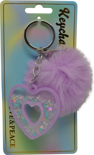 Brelok do kluczy fioletowe serce Sparkys
