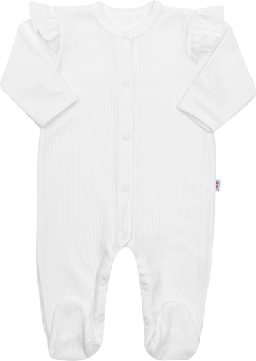 Dziecięcy bawełniany rampers New Baby Practical biały dla dziewczynek 80