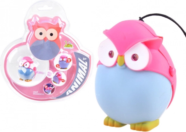 Kolorowy brelok sowa z światłem i dźwiękiem