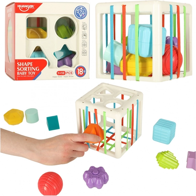 Elastyczna sensoryczna kostka z wkładką do kształtów