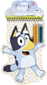 Bluey – kolorowanki z naklejkami i kredkami (6 szt.)