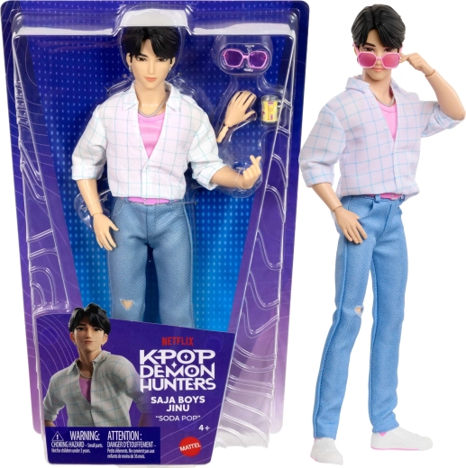 Mattel KPop Demon Hunters Saja Boys Jinu „Soda Pop” modna lalka 30 cm