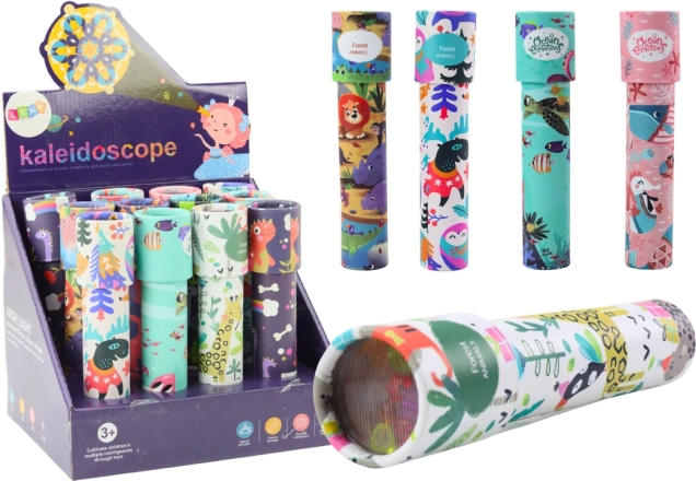 Dziecięcy kalejdoskop z koralikami – kolorowe wzory