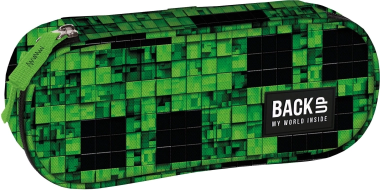Szkolny piórnik typu etui BackUP – pikselowy design