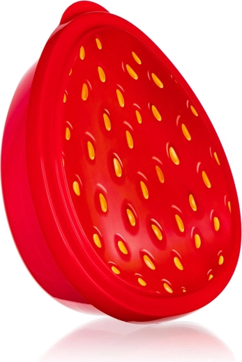 Pudełko śniadaniowe truskawka 19,5 × 16 × 6 cm plastik czerwony