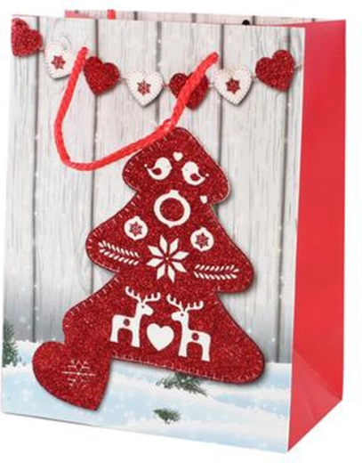 Papierowa świąteczna torebka prezentowa Toro 23 × 18 × 10 cm, mix motywów