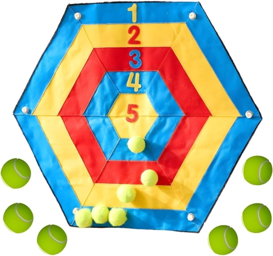 Masterkidz sześciokątny cel z rzepem do rzucania i nauki liczenia