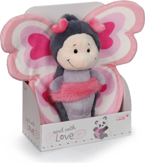 NICI pluszowy motylek Love w pudełku prezentowym 21 cm