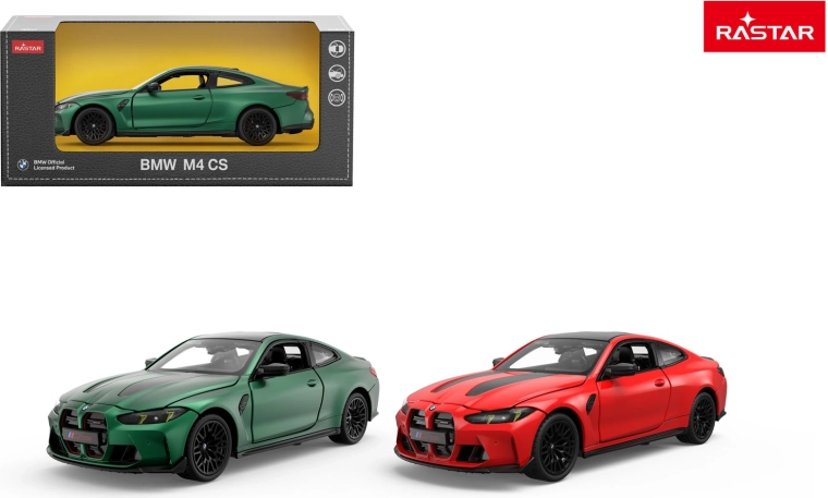 Metalowy model auta Rastar BMW M4 CS 1:24 czerwony - 1 szt.