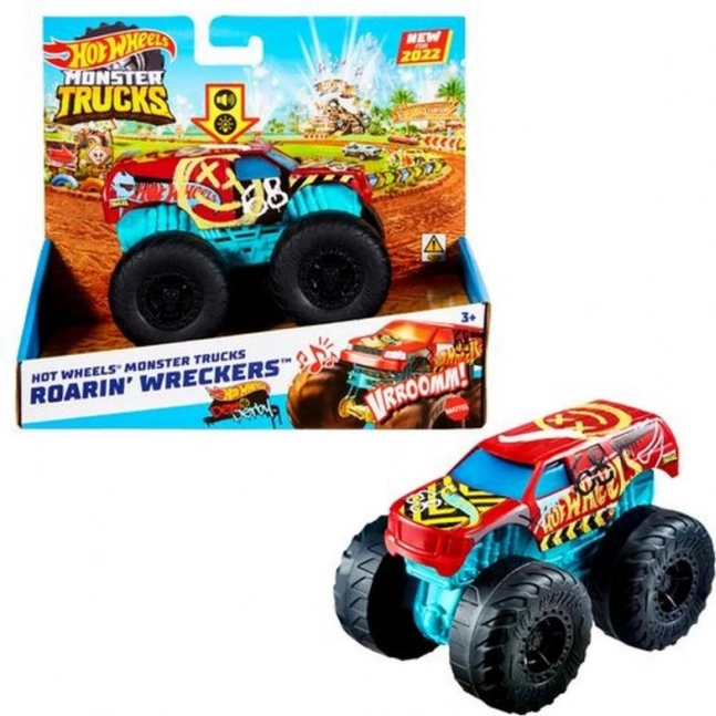 Hot Wheels Monster Trucks Race Ace z efektami dźwiękowymi i świetlnymi 1:43 – Bone