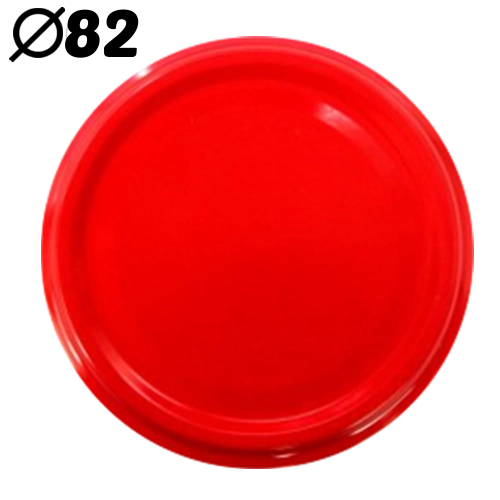 Zakrętki gwintowane FI 82 z 6 nacięciami, czerwone (660 szt.)