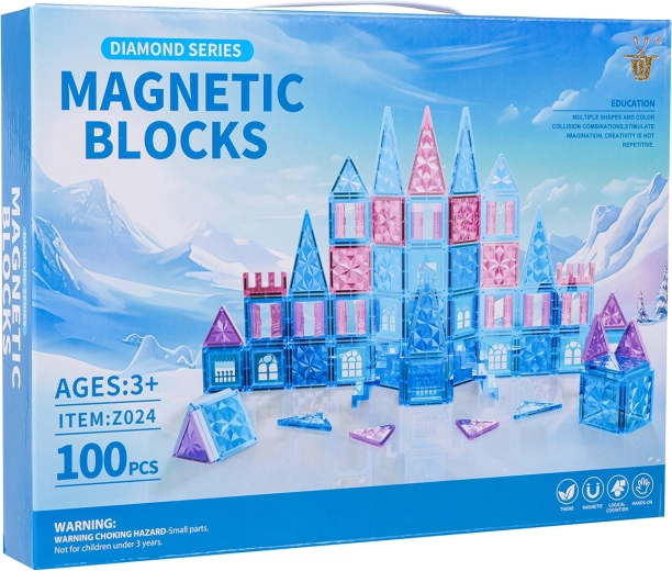 Magnetyczna układanka ICE SNOW, 100 elementów