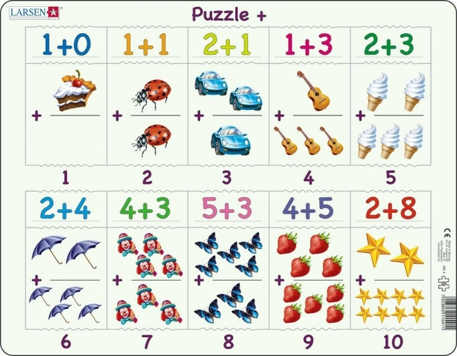 Puzzle Larsena Dodawanie z Obrazkami 20 Elementów