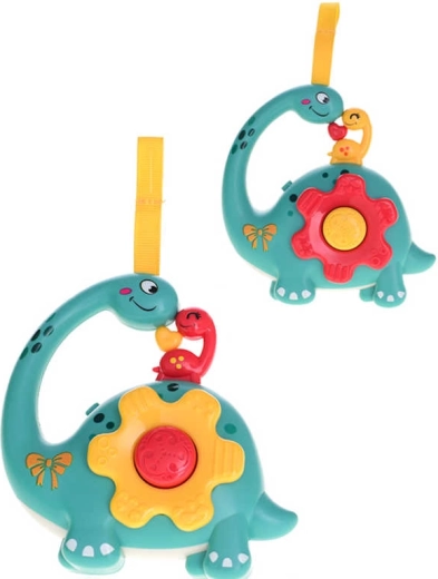 Grzechotka dinozaur ze światłem i dźwiękiem 12 cm na baterie - 1 sztuka