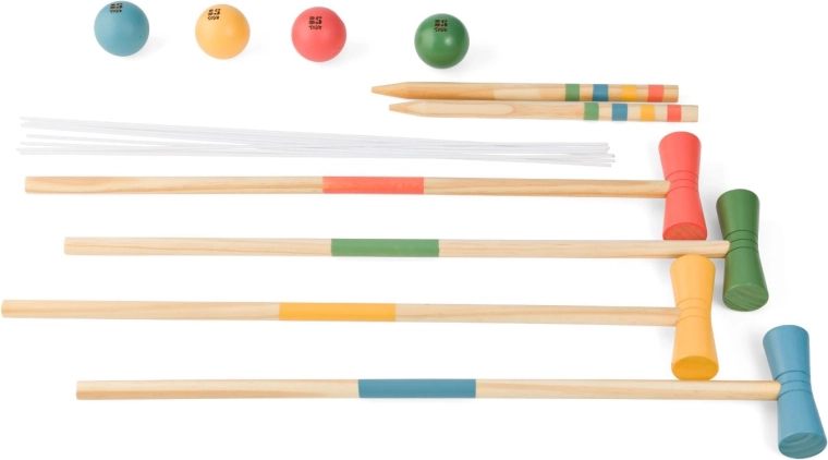 Drewniany krokiet dla dzieci i rodziny