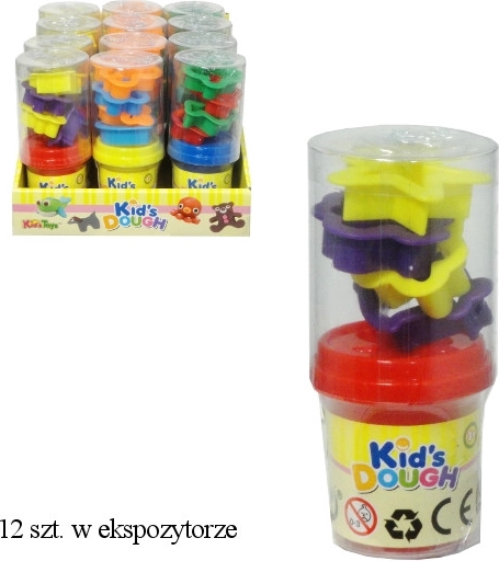 Masa plastyczna z foremkami, 12 szt.