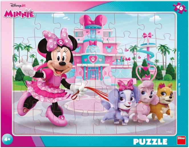 Puzzle Minnie z pieskami 40 elementów DINO