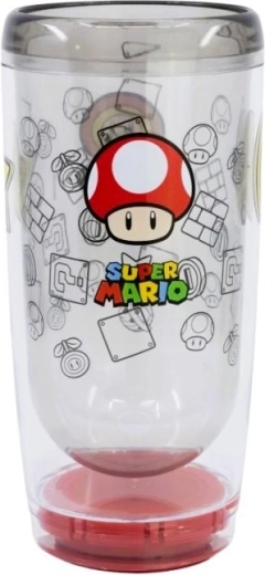 Stor dwuwarstwowy kubek Super Mario z technologią Smartgrip przeciw przewróceniu - 1 sztuka
