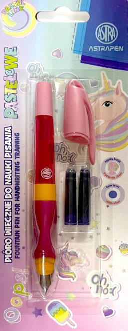 Astra pióro wieczne jednorożec, niebieski atrament, 2 wkłady