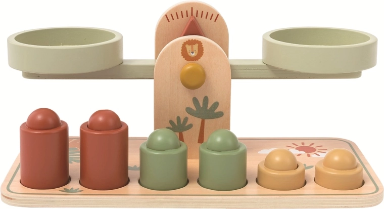 2Kids Toys drewniana waga szalkowa z odważnikami