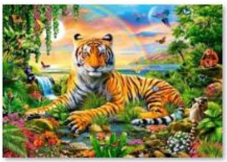 Mozaika diamentowa (diamond painting) tygrys 40 × 30 cm - 1 szt.
