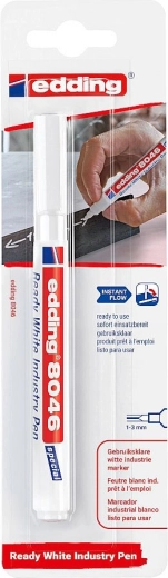 Permanentny biały marker Edding 8046 Ready, blister