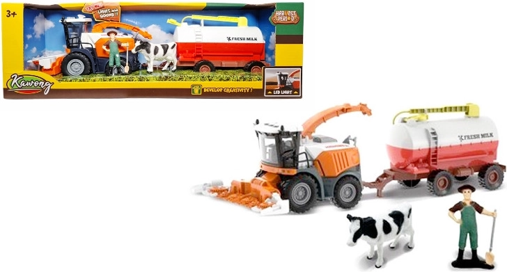 Zestaw farmerski – kombajn z oświetleniem LED, dźwiękami i akcesoriami – 1 sztuka