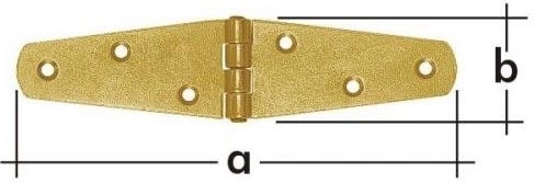 Trójkątny splatany zawias 200 × 40 × 2 mm, stal żółto ocynkowana