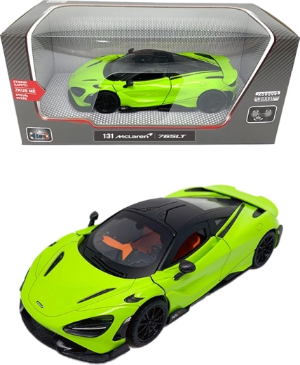 Metalowy model samochodu McLaren 765LT 1:31 ze światłami i dźwiękami